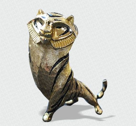 Tigerfigur, goldfarben