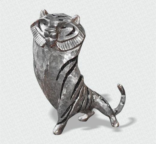 Tigerfigur, silberfarben 2