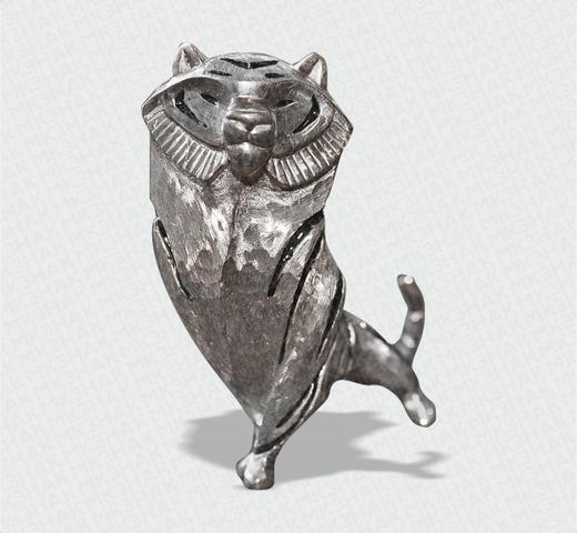 Tigerfigur, silberfarben 3